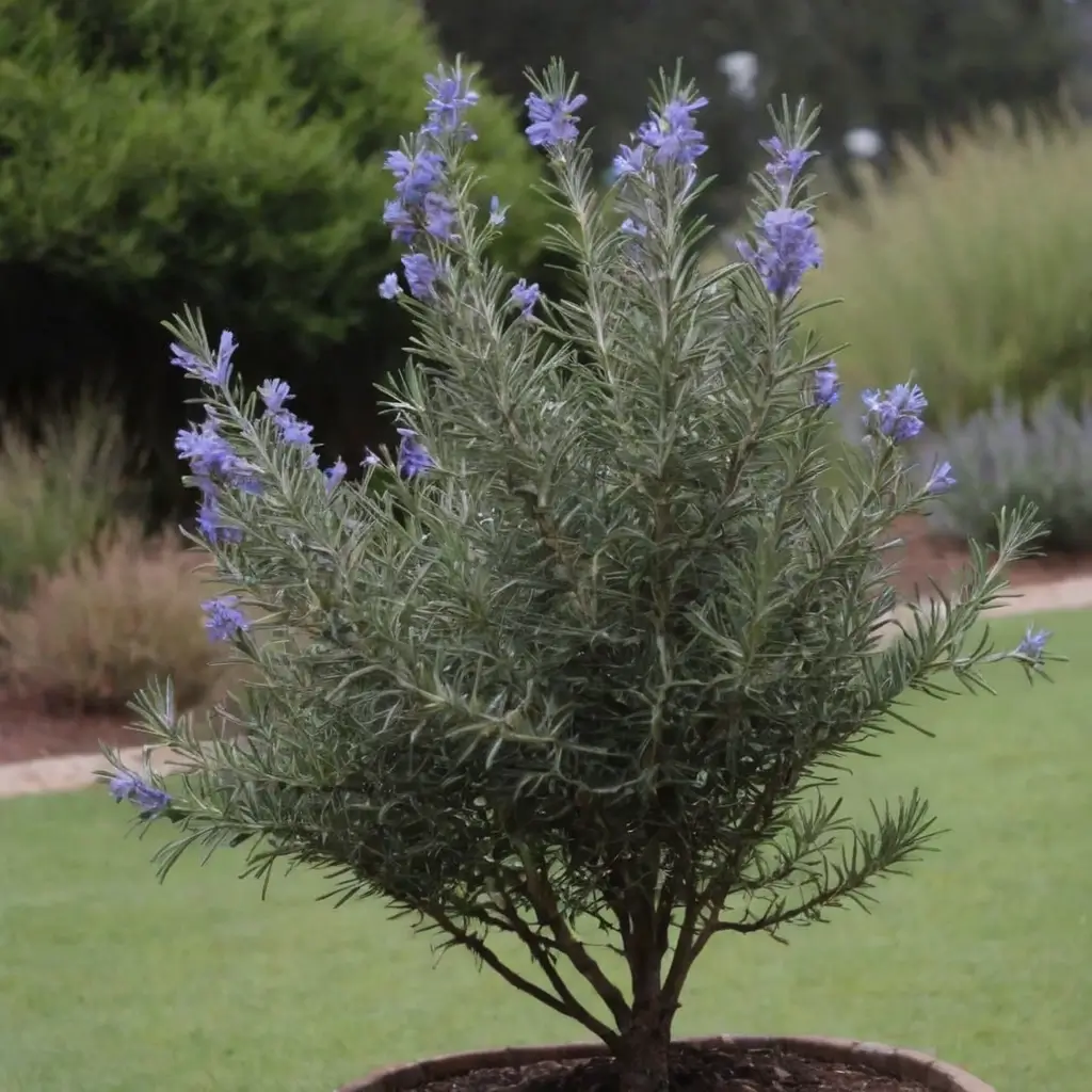 From rosemary seedings to mature rosemary plant in a garden