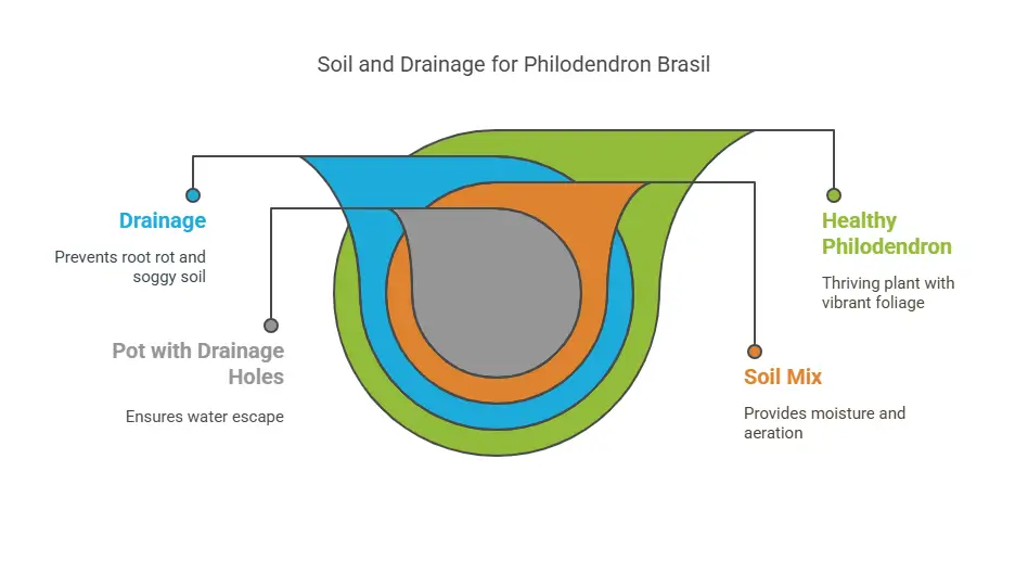 Soil and Drainage for brasil philodendron